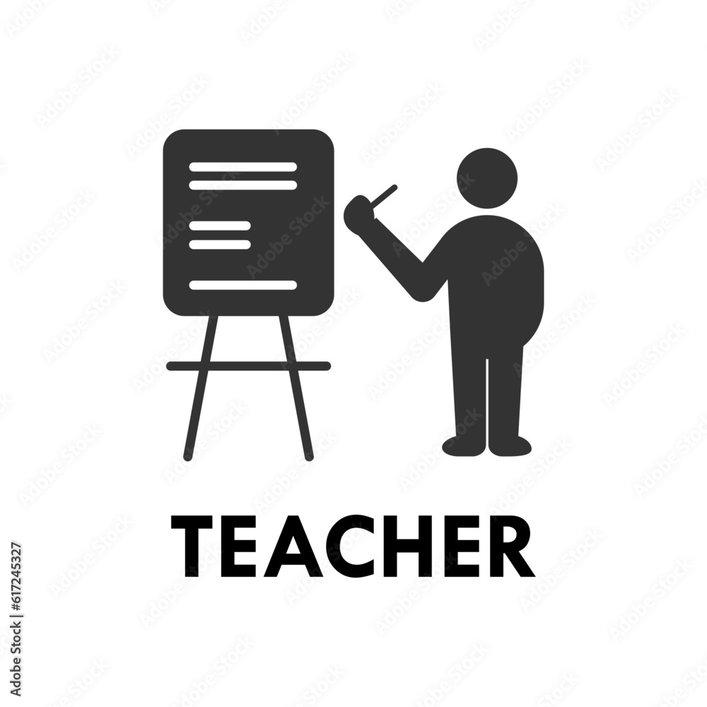 Teacher design icon template illustration Teacher design icon template illustration