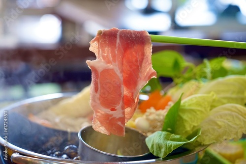 Wallpaper Mural top view of shabu hotpot set shabu of hotpot japanese hotpot style Torontodigital.ca