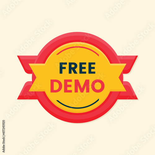 free demo button vector