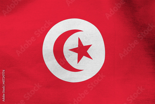 Image of the flag of Tunisia. photo