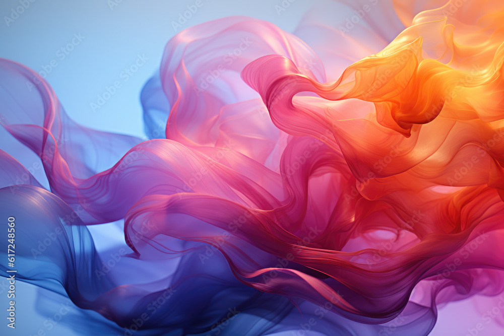 Obraz premium Generative AI - Rainbow Colored Smoke, Vibrant and Mesmerizing Wallpaper