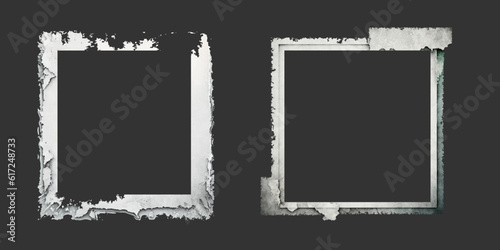 Rectangular vector frame. Grunge texture square frame Creative backgrounds for tags, labels, cards. Hand drawn brush strokes.
