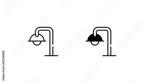 Lamp Icon set. Vector stock illustration.