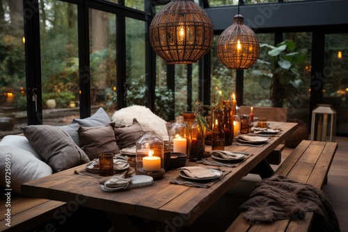 Cozy Dining Room - AI Generated © dasom