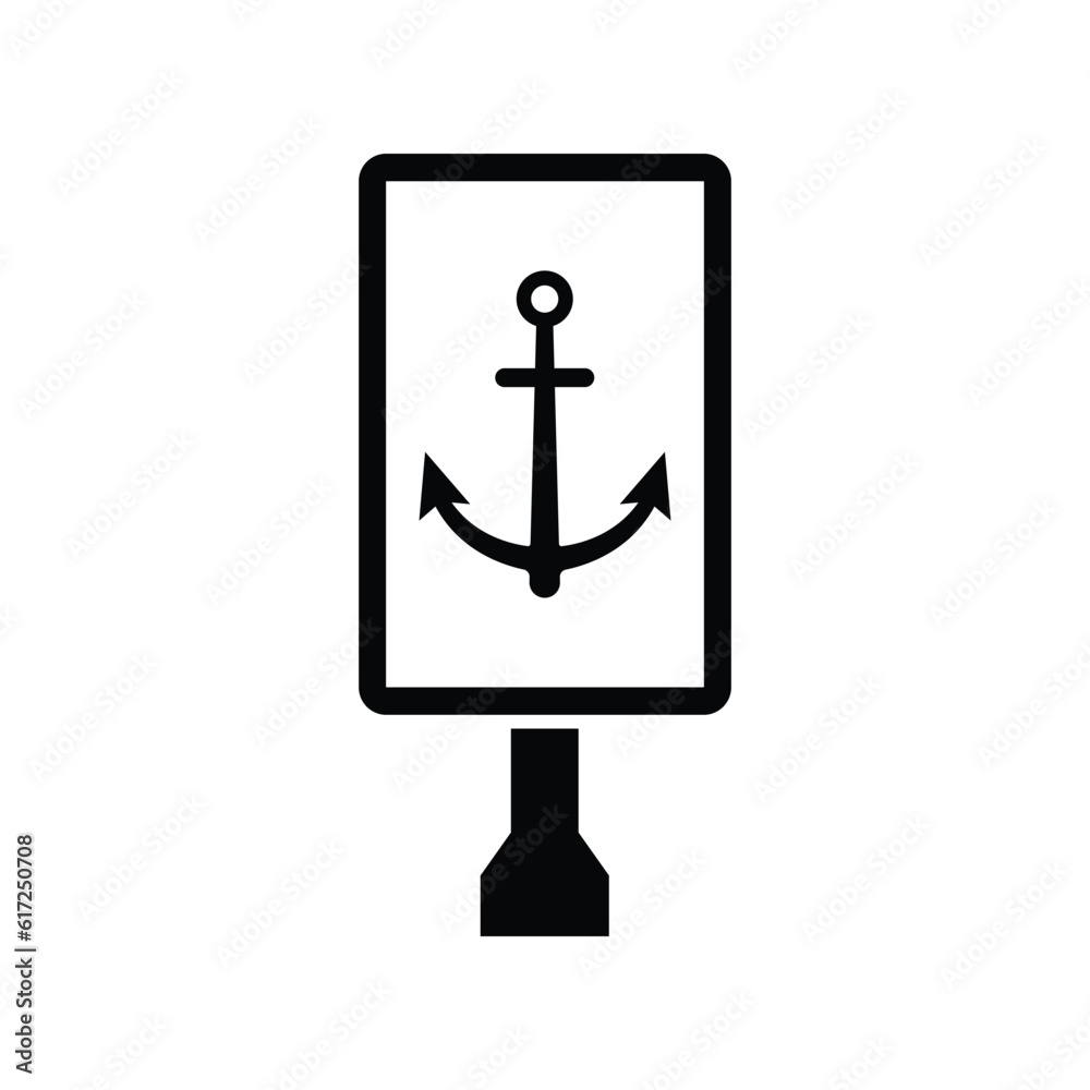 Billboard premium icon design. Anchor billboard icon design. isolated on a white background.