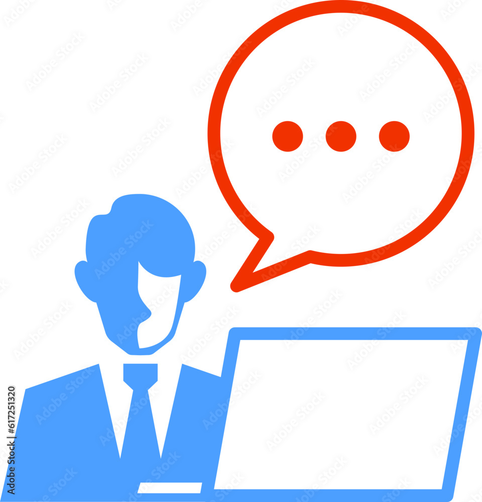 Business silhouette with support online icon graphic Business silhouette with support online icon graphic