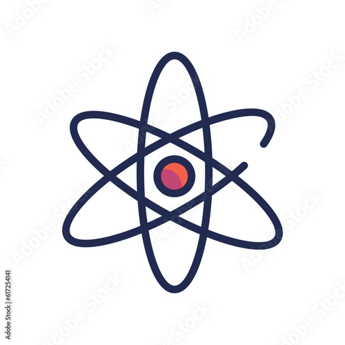 Atom Icon. Vector stock illustration.