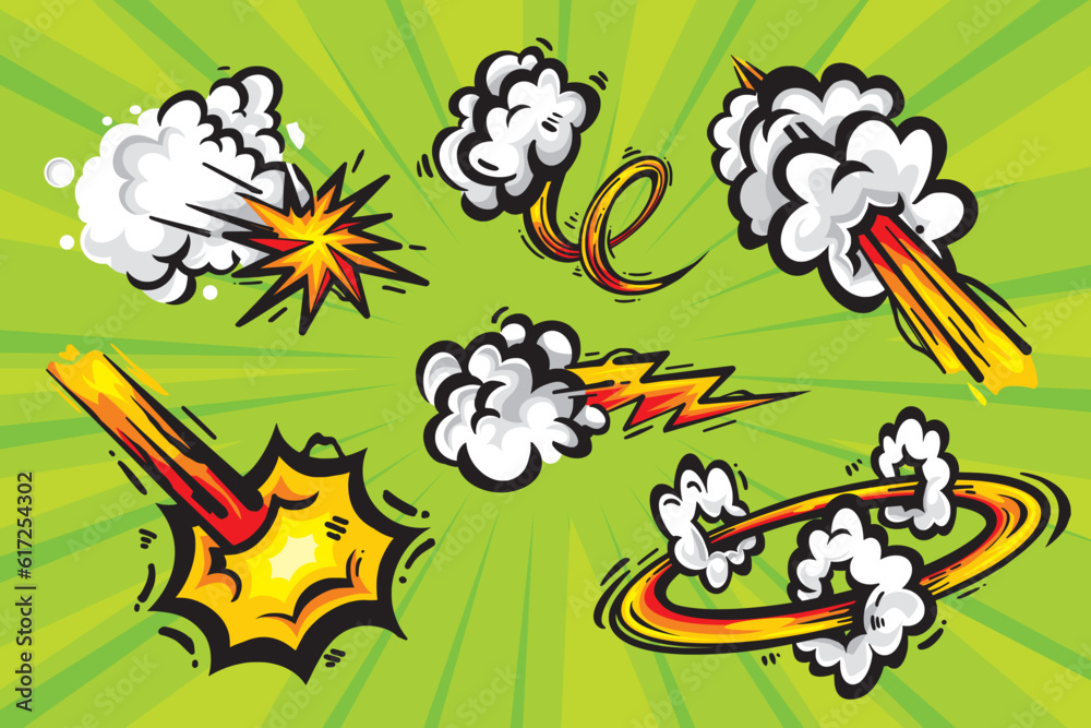 Comic Boom Cloud Motion Effect explotion