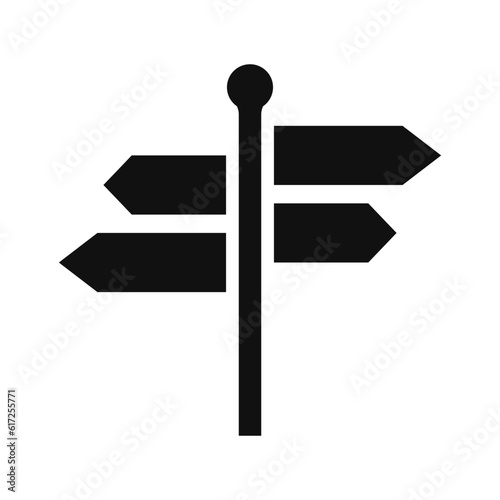 Canvastavla Signpost icon vector, flat signpost icon isolated on white background