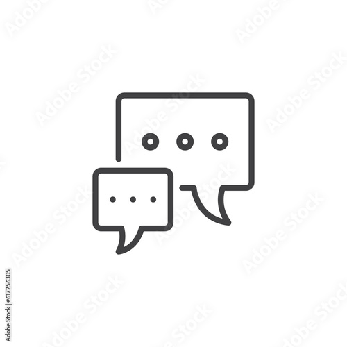 Chat messages line icon