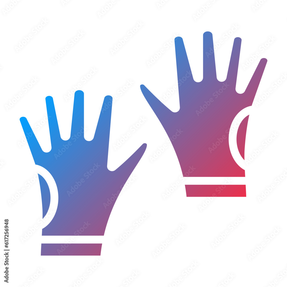 Obraz premium Vector Design Hand Gloves Icon Style