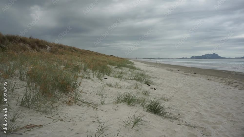 Cloudy morning and dramatic sky at Uretiti beach, New Zealand. Cloudy morning and dramatic sky at Uretiti beach, New Zealand.