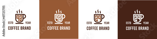 Letter QZ and ZQ Coffee Logo, suitable for any business related to Coffee, Tea, or Other with QZ or ZQ initials. photo