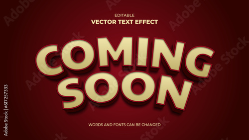 coming soon editable text effect