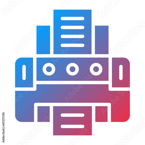 Vector Design Engineering Printer Icon Style