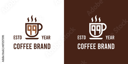 Letter QQ Coffee Logo, suitable for any business related to Coffee, Tea, or Other with QQ initials.