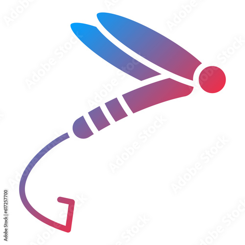 Vector Design Fly-Fishing Icon Style