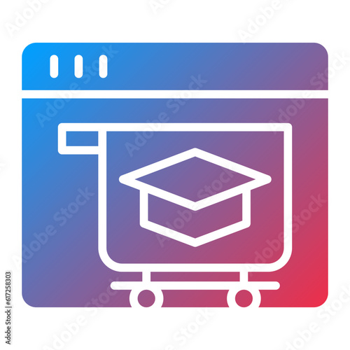 Vector Design Online Courses Icon Style
