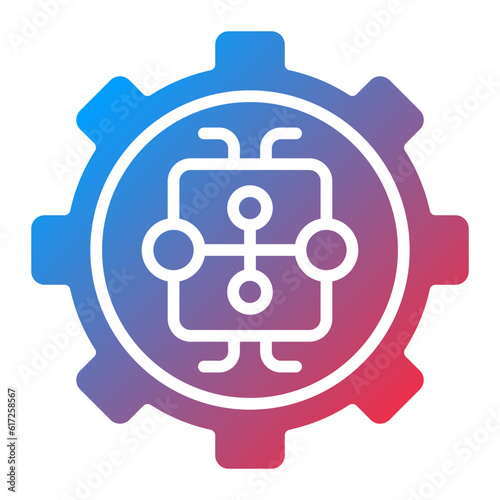 Vector Design Machine Learning Icon Style