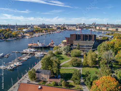 The Nordic Museum and Vasa Museum is museums located on Djurgarden island in central Stockholm, Sweden photo
