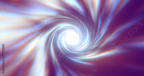 Tableau sur toile Abstract tunnel twisted swirl of cosmic hyperspace magical bright glowing futuri