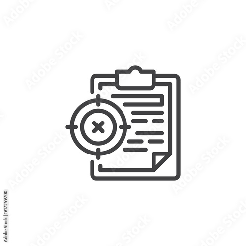 Focus on task line icon