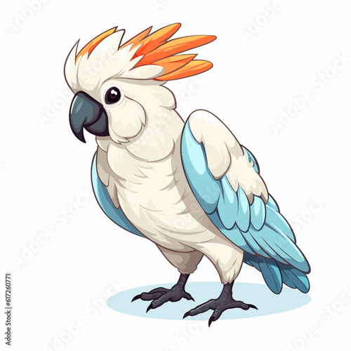 Charming Personality: Cockatoo in Vector Cartoon Style
