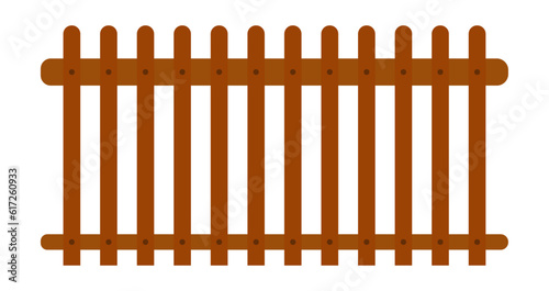 wooden fence isolated on white