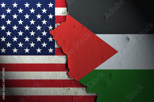 Relations between America and Palestine. America vs Palestine.