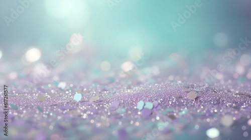 purple bokeh background with bokeh glitter created with Generative AI
