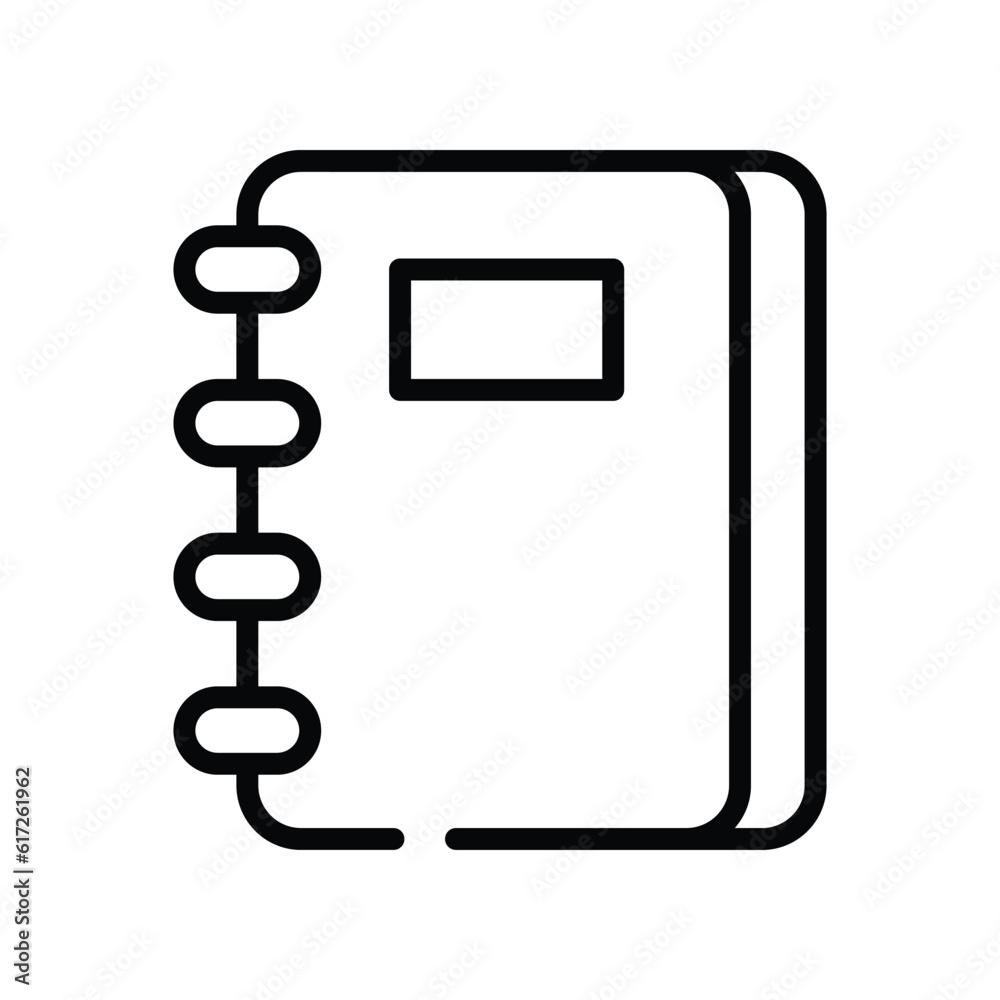 Notebook Icon. Vector stock illustration. Notebook Icon. Vector stock illustration.
