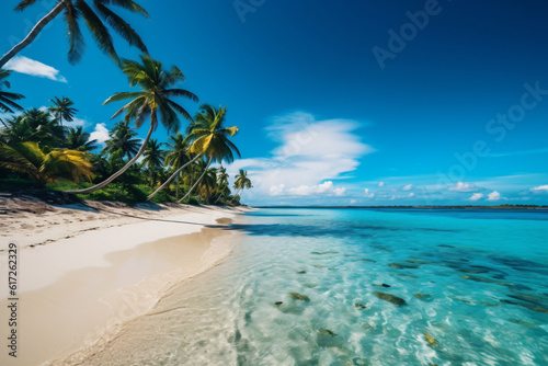 Beautiful outdoor tropical beach and sea in paradise island photography © yuniazizah