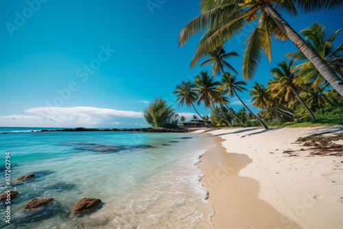 Beautiful outdoor tropical beach and sea in paradise island photography © yuniazizah