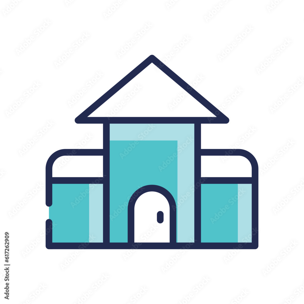 School Icon. Vector stock illustration. School Icon. Vector stock illustration.