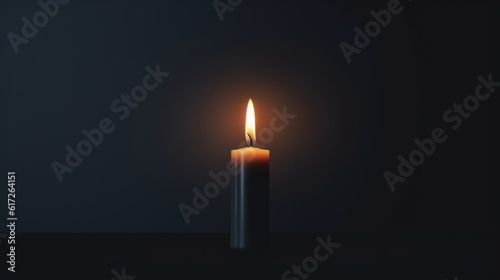 Lighting the Way: A minimalistic artwork depicting a single candle illuminating a dark room, representing the role of knowledge and awareness in promoting social responsibility | generative ai