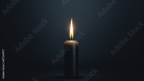 Lighting the Way  A minimalistic artwork depicting a single candle illuminating a dark room  representing the role of knowledge and awareness in promoting social responsibility   generative ai