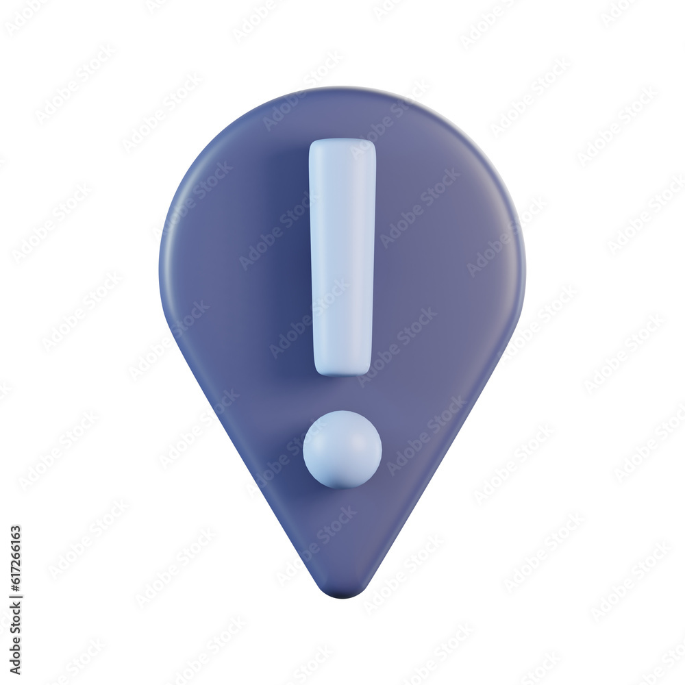 Tooltip Exclamation Sign 3D Icon Tooltip Exclamation Sign 3D Icon