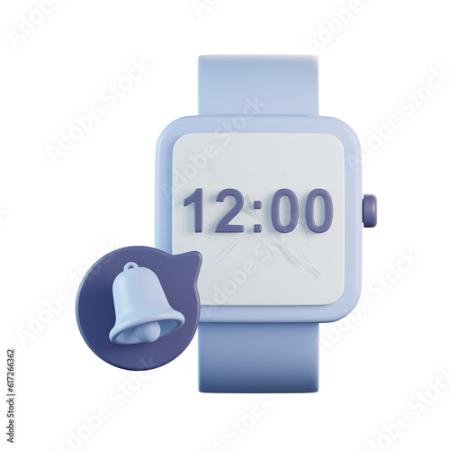 Smartwatch Notification Alert 3D Icon