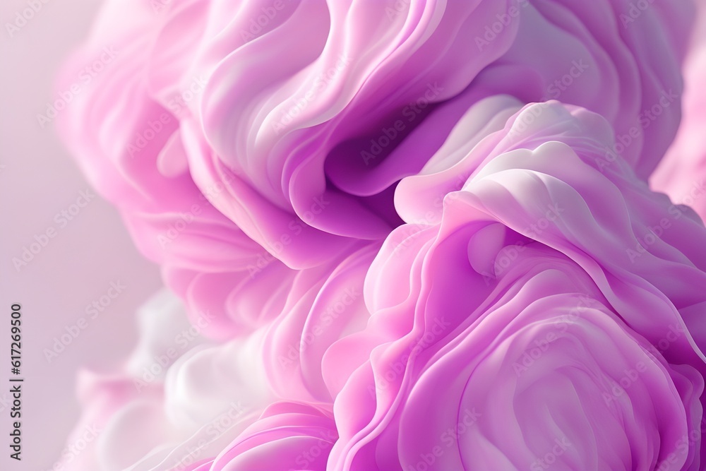 Captivating Smoky Flow Gradient: Cotton Candy Pink and Ethereal Lavender Background
