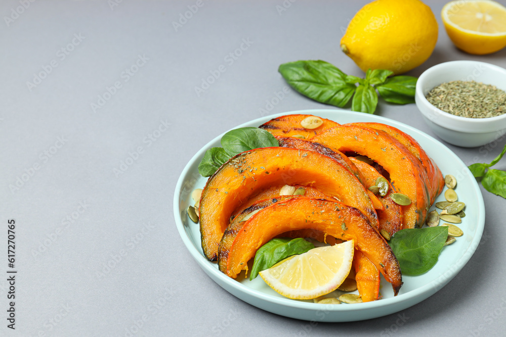 Concept of tasty homemade dish - baked pumpkin Concept of tasty homemade dish - baked pumpkin