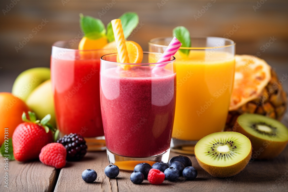 Brunch: Sunlit Refreshment with Fresh Juice and Healthy Food Brunch: Sunlit Refreshment with Fresh Juice and Healthy Food
