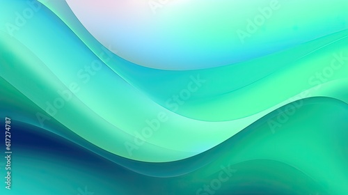 abstract blue and green wave background © Hemant