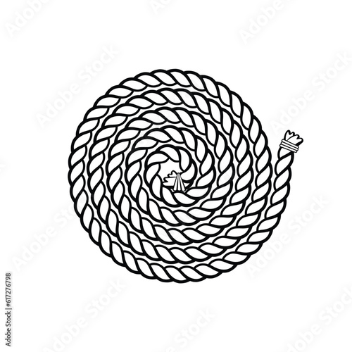 simple coiled rope editable