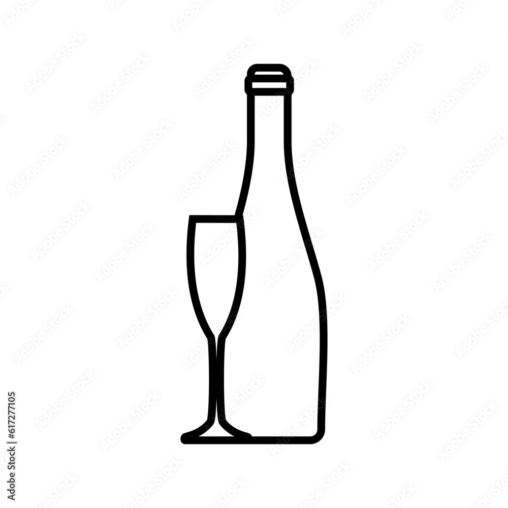 Wine icon vector. Bottle of wine illustration sign. Wine shop symbol or logo. Wine icon vector. Bottle of wine illustration sign. Wine shop symbol or logo.