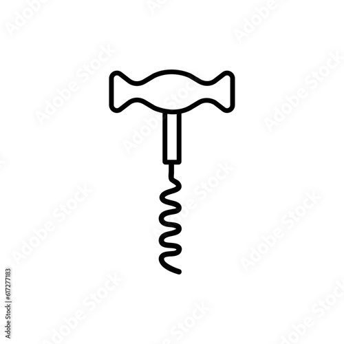 Corkscrew icon vector. Wine illustration sign. Wine shop symbol. Wine house logo.