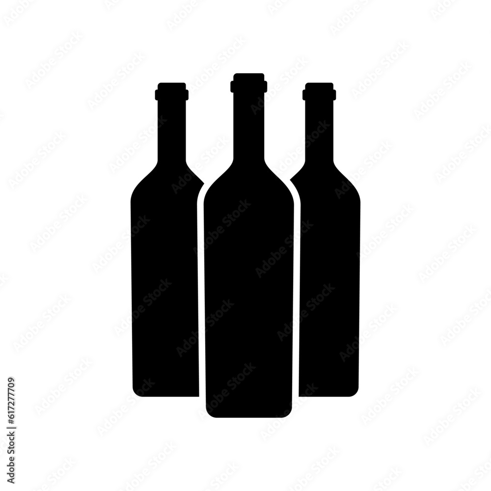 Wine icon vector. Bottle of wine illustration sign. Wine shop symbol or logo. Wine icon vector. Bottle of wine illustration sign. Wine shop symbol or logo.