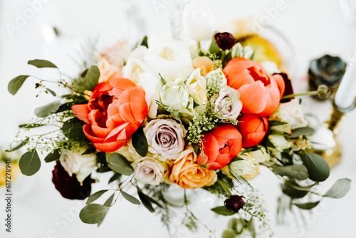 bouquet of flower on a table