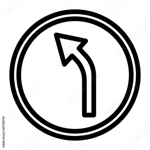 curve arrow line icon