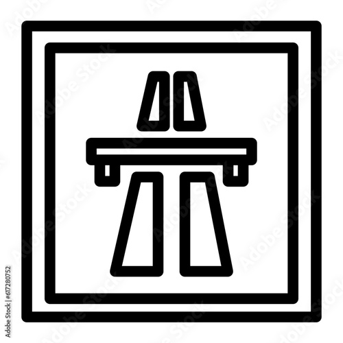 motorway line icon