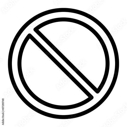 forbidden line icon